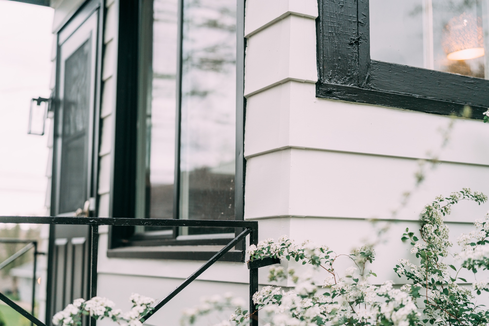 Painted soffit and corner trim detail
